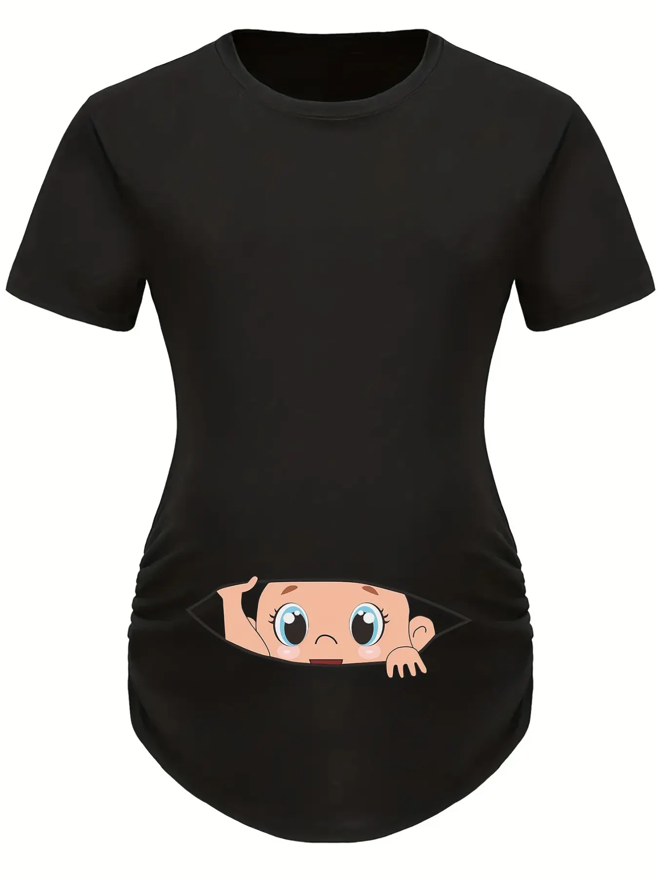 Maternity short-sleeved shirt, summer black T-shirt, casual shirt, maternity clothes, Maternity Top, Maternity Wear, Maternity Apparel