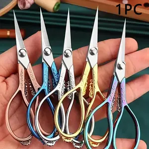 Stainless Steel Precision Curved Scissors, Multipurpose Professional Scissors for Cutting Fabric, Paper and Crafts, Home and Office DIY Sewing Supplies, Paper Cutters, High Precision Cutter