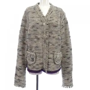 Pre-owned CHANEL Tweed Small Leather Goods Collarless Jacket