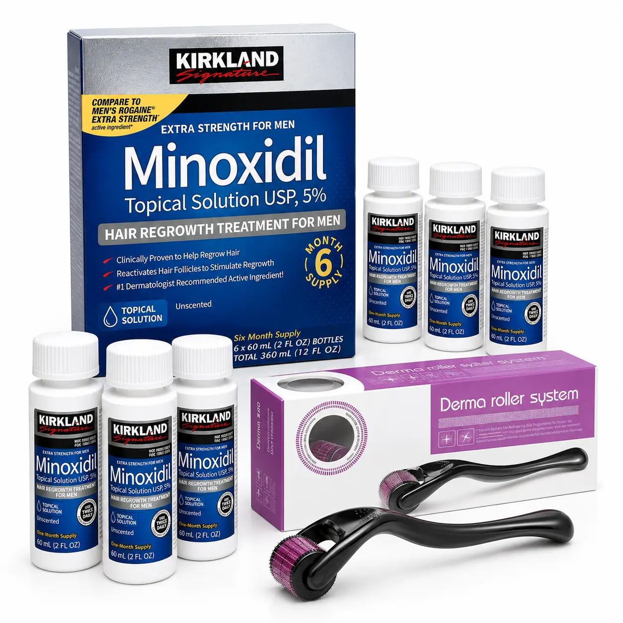Kirkland Minoxidil 5% Hair Growth Liquid | Improve ThinningHair & Baldness, Boost Hair Density, 3-Month Supply22