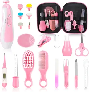 Baby Healthcare and Grooming Kit,21 in 1 Baby Electric Nail Trimmer Set, Baby Grooming Kit,Newborn Nursery Health Care Set,Infant Comb,for Newborn Infant Toddler Kids (Pink)