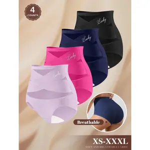 Trendy Intimates Set High Waist Shaping Panties for Women Seamless Ice Fabric Mesh Slight Control Briefs Tummy Slimming & Butt Lifting Underwear Breathable Everyday Comfort SpringStatements, Timeless, Trendy, Chilly Day