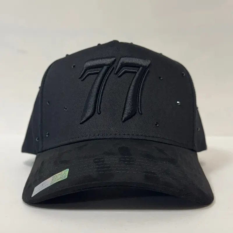 Gorra 77 Crystals - Premium Quality Cotton Suede Hat with High-Frequency Side Material & Full Inner Lining One Size Fits Al
