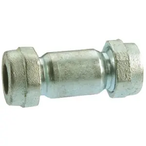 Pannext Fittings G-LCC05 0.5 in. Compression Galvanized Pipe Repair Coupling