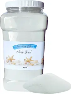 10 LB White Fine Colored Craft Sand - Bulk Decorative Playsand for Casting Aquarium Art Crafts and Home Decoration