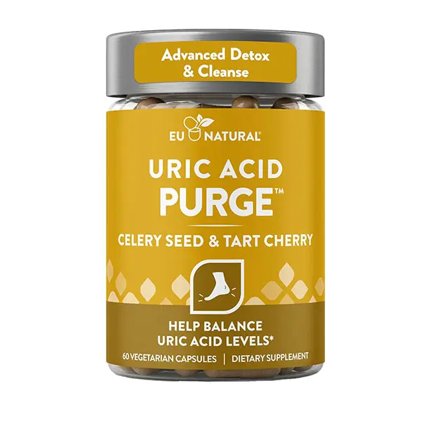 Purge Uric Acid Flush, Uric Acid Support Supplement with Celery Seed, Tart Cherry & Chanca Piedra, Supports Joint Comfort, Mobility & Healthy Uric Acid Balance, 60 Vegetarian Capsules