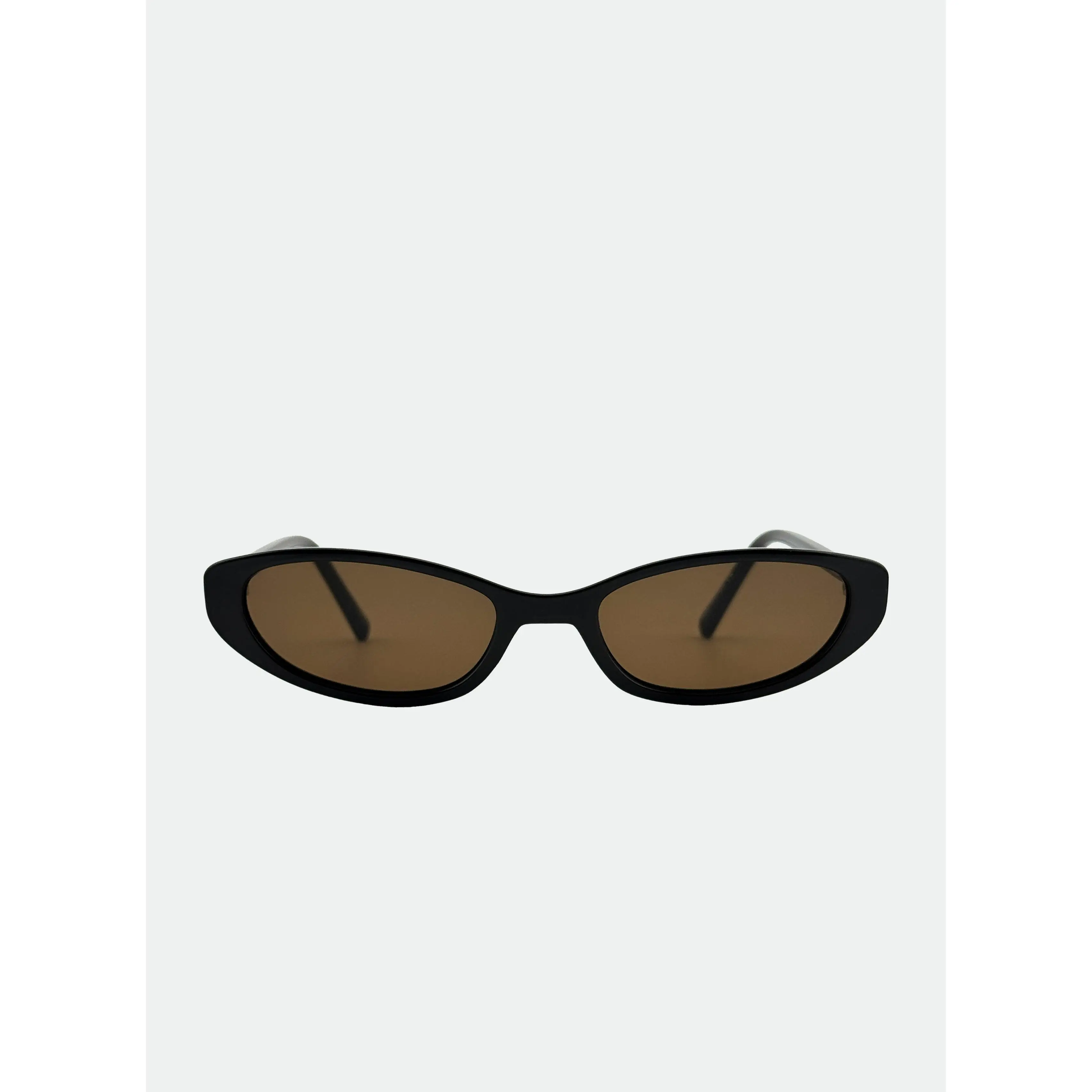 Lulu Thin Cat-Eye Stylish Sunglasses for Women, UV Protective Trending Shades with a Vintage Glam Edge, Modern Chic Dark Chocolate Frame with Brown Lenses, Vegan, Sun Protective Eyewear