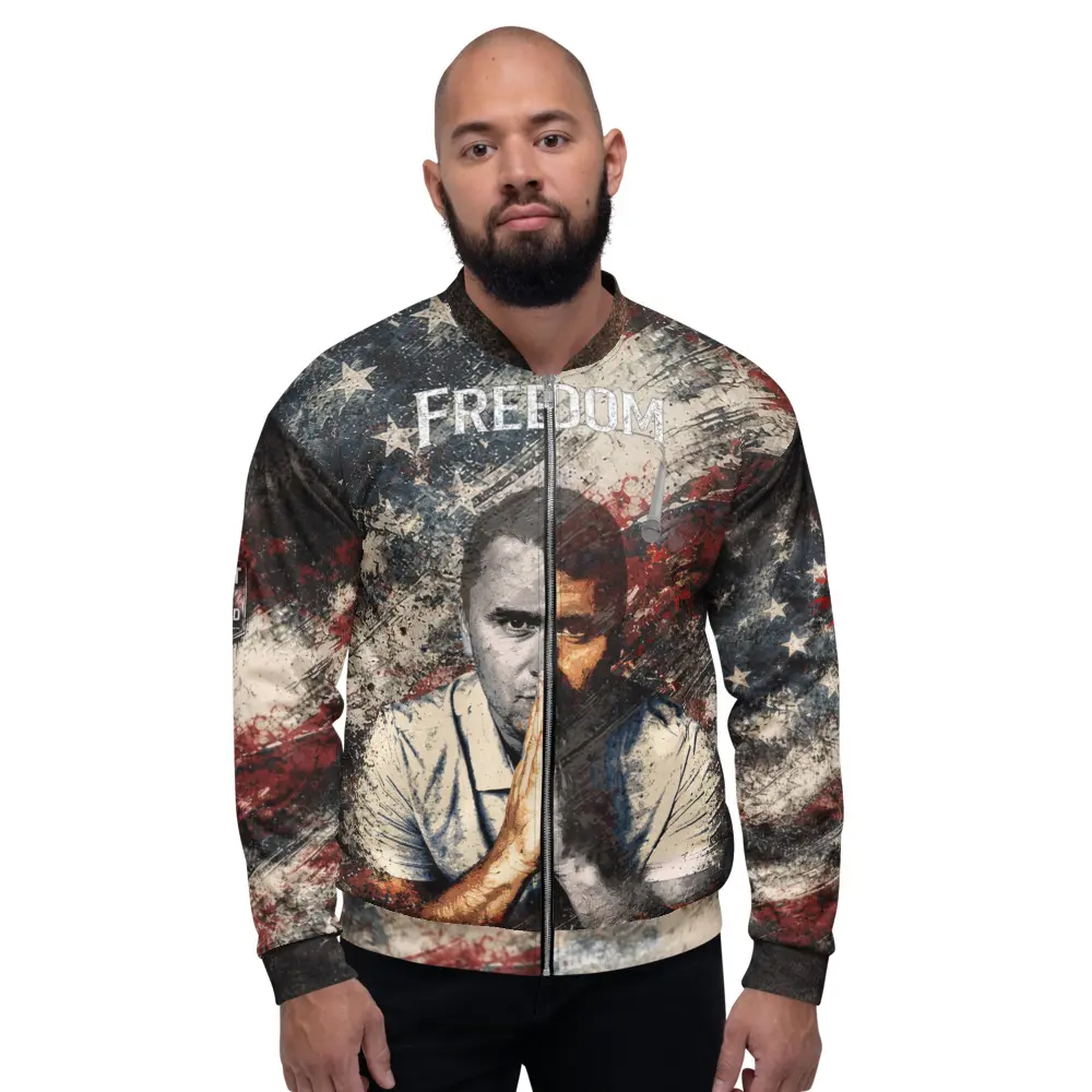 Charlie Kirk RIP tribute - Unisex Bomber Jacket