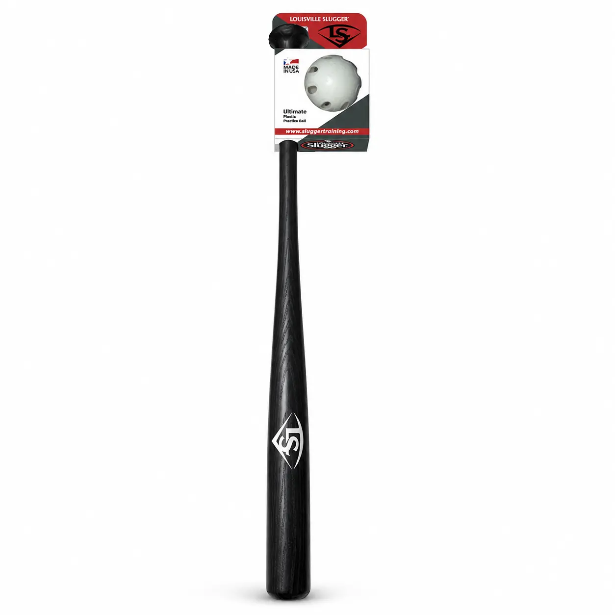 Louisville Slugger C271 Plastic Bat & Ball Set — 33" Youth Training Bat for Backyard Baseball