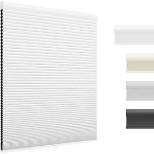 Blackout Cordless Cellular Shades, Honeycomb Blinds for Indoor Windows, for Window Size 35" W × 64" H White