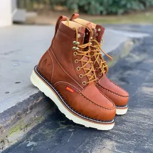 Gallo Giró  Moc Toe Work Boot Full Grain Leather Oil and Water Resistant