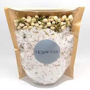 Hex Bones Clear + Connected Jasmine & Rosemary Bath Salt for Intuition & Energetic Connection with Epsom & Dead Sea Salts