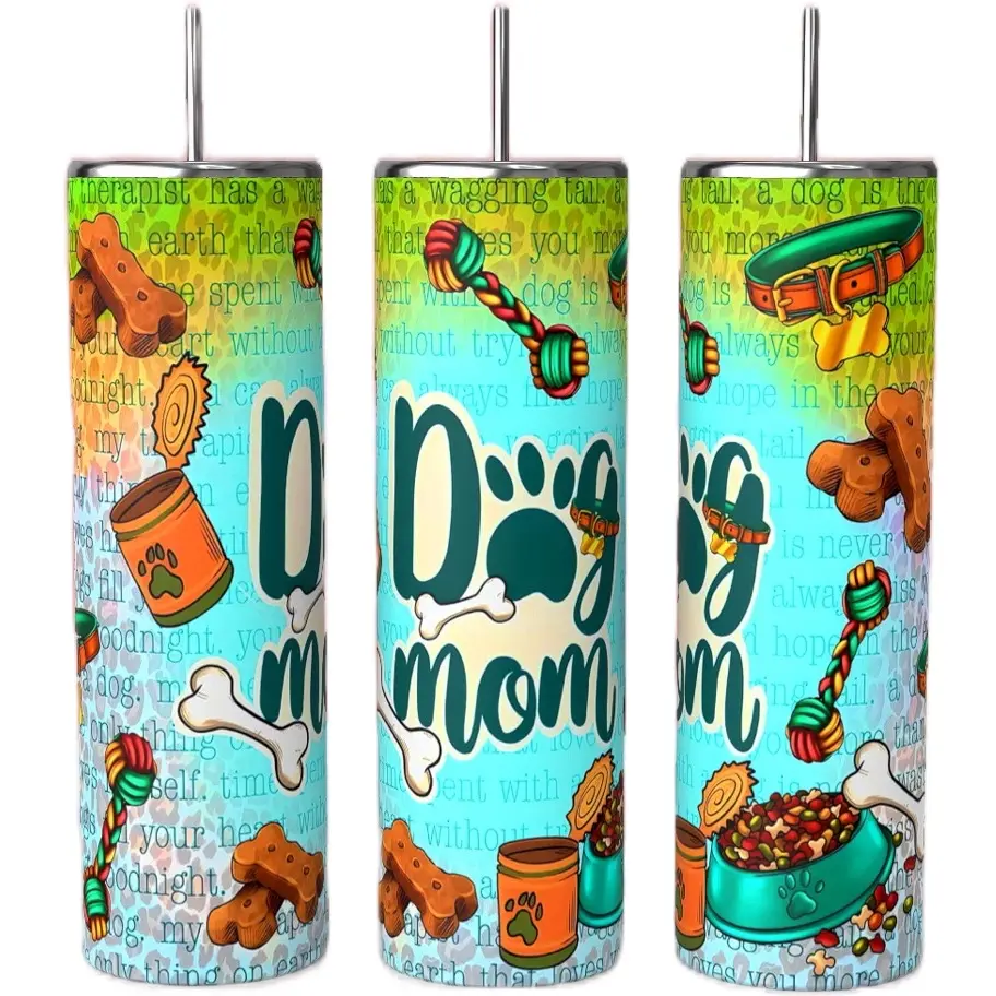 Dog mom tumbler cup