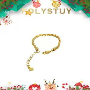 [8.11inch by 4mm Twisted bracelet][FOLYSTUY (W180)]Twisted bracelet, fashionable unisex accessory, daily wear, elegant design.