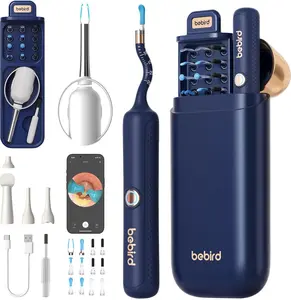 FREECUBE Ear Cleaning Camera Wax Removal Tool kit, Flexible Ear Scope Otoscope Camera Light, Visual Ear Wax Removal Tool Picker Wireless Earwax Remover Tweezers for Adults & Kids Mother's Day Gift