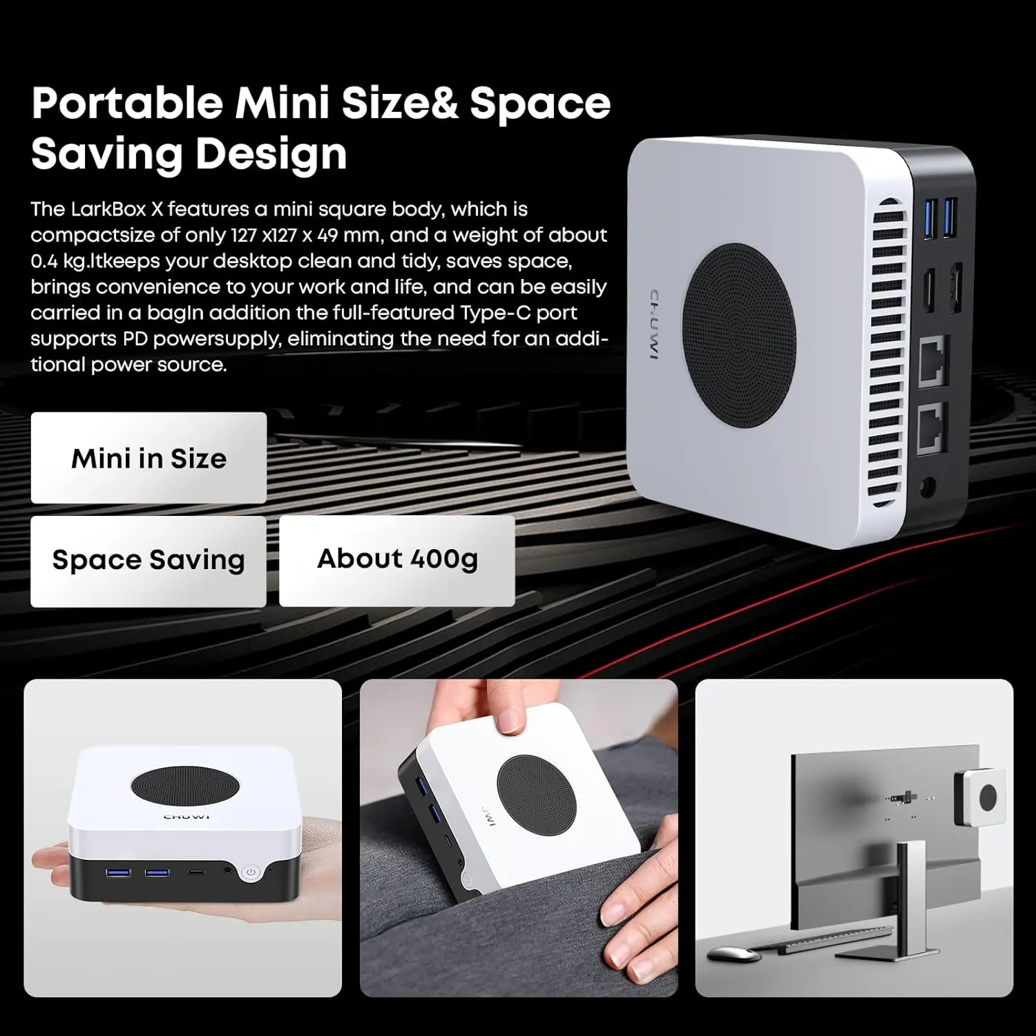 CHUWI LarkBox X Mini PC Intel N100 Game PC UHD Graphics for 12th 