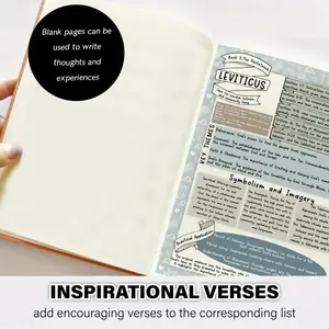 BloomBits Daily Devotional Bible Study Journal, A5 PU Leather Cover Notebook, Faith Prayer Journal for Men Women, Great for Personal Group Bible Study Gift