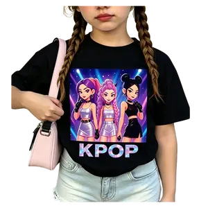Purple cool and stylish baby girl's set with digital printing, 100% polyester baby short-sleeve set. It's a lovely casual outfit for baby girls, suitable for daily wear and outdoor sports as a T-shirt. It's a perfect gift for babies, Baby Girl Clothes