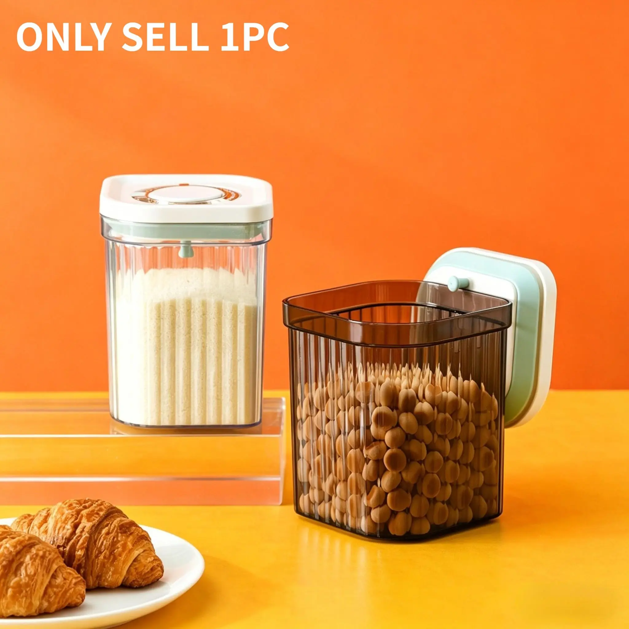 1pc Baby Formula Container, Milk powder container, Milk storage containers, Travel essential, Kitchen storage box, Storage box with date display, Material: PP, Double-layer sealing ring
