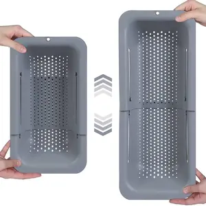 Over The Sink Colander - Expandable Basket Colander for Convenient Draining - Utensils