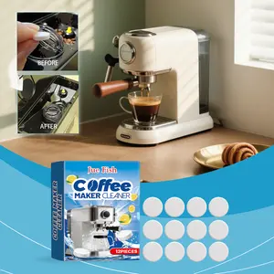 Coffee machine cleaning tablets, coffee machine stain and scale removing filter cleaning tablets for home use, universal cleaning tablets