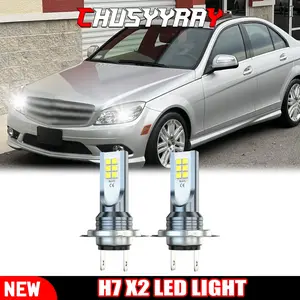For Mercedes Benz C300 C350 2008 2009 2010 Cars Accessories LED Headlight Bulbs High Beam White Lamps