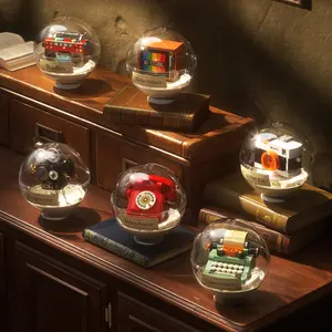 Classic Building Blocks Retro Appliances, Creative Camera TV Phone Projector Radio Typewriter, Suitable for Ages 12+, Home Decor, Holiday Gift