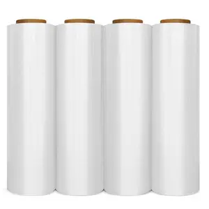 18" x 1500' Stretch Wrap 80 Gauge 4 Rolls Pallet Wrap Stretch Film Hand Shrink Wrap 1500FT