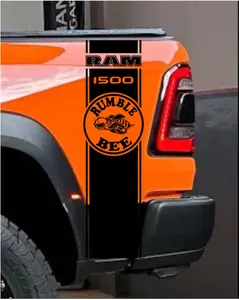 Fits Dodge Ram Stripe Decal Vinyl Graphic set of two, Rumble Bee, punisher decal