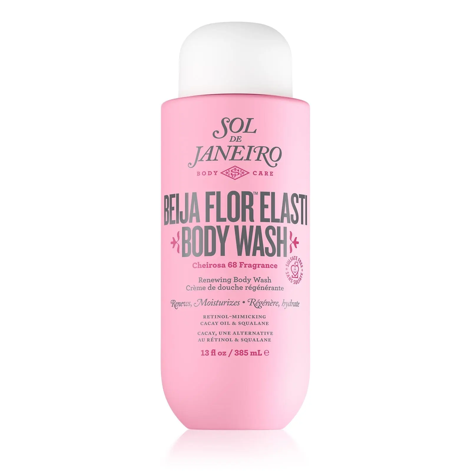 Sol de Janeiro Beija Flor Renewing Body Wash, Sulfate-Free Vegan Body Care for Daily Skin Renewal, Moisturizing Formula with Brazilian Jasmine Aroma, Fragrance, Gentle, Floral
