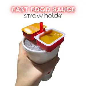 Fast Food - On the Go - Straw Sauce Holder Accessory Drinkware