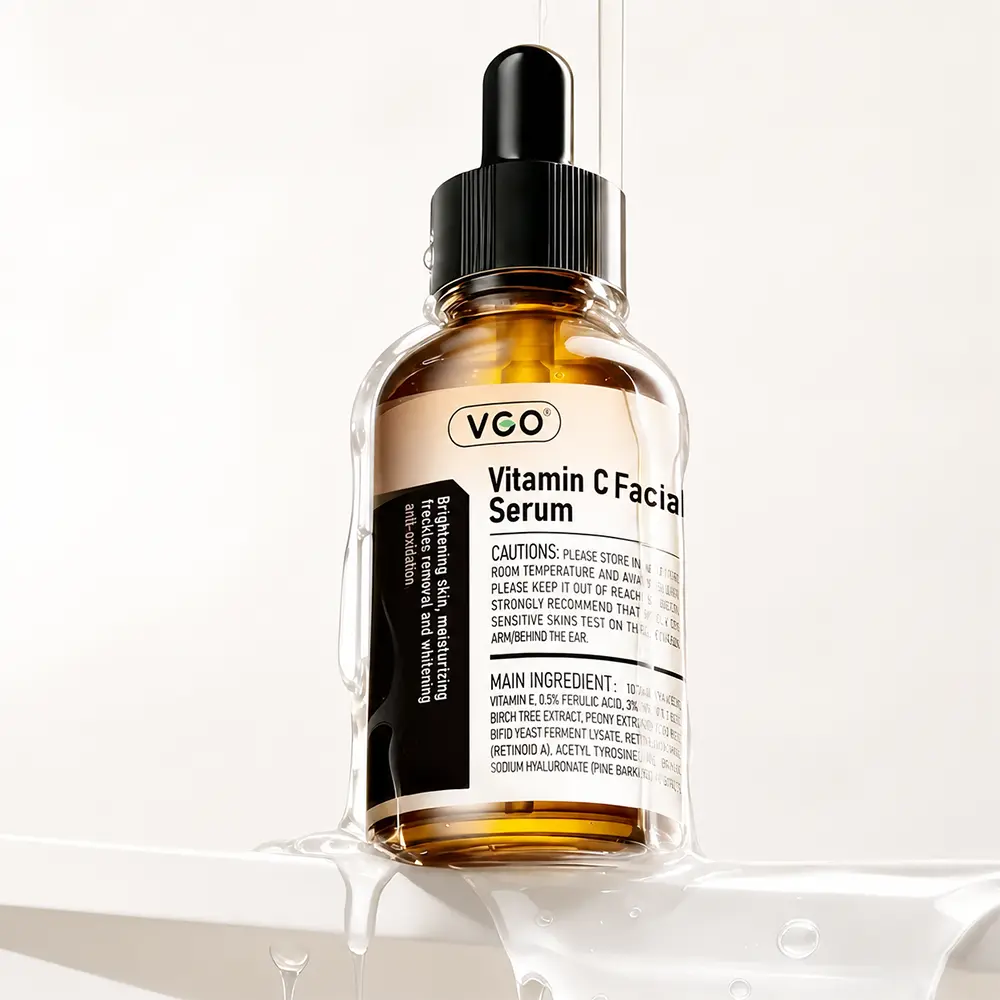 VGO Vitamin C Facial Serum Essence,  Moisturize Skincare Daily Delicate Gentle Acne Cleanser Cream Cleanser Cream Radiance Comfort 30ml / 60ml-A2