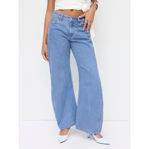 Cider Cider Denim Low Rise Barrel-leg Jeans