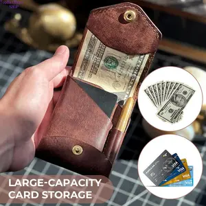 Vintage Multi-Function Mini Wallet for Men & Women, Magnetic Closure Card Holder with Coin Pocket, Stylish Large Capacity Card Case Organizer, Slim Portable Durable Design Perfect for Daily Commute, Travel, Shopping and Everyday Card & Cash Storage,summer