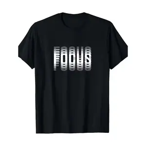Trippy T-Shirt with Focus Optical Illusion, Casual Crew Neck Short Sleeve Tee Featuring a Striking FOCUS Design, Regular Fit, All-Season Comfort, Ideal for Weekend Outfits, Comfortable Apparel, Bold Graphic Tee, Long-Lasting Print Shirt