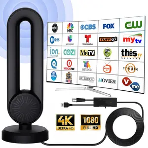 TV Antenna for Smart TV Indoor, Digital Indoor HD Antennas with Strong Magnetic Base, Easy Installation, Long Range Reception for Local Channels