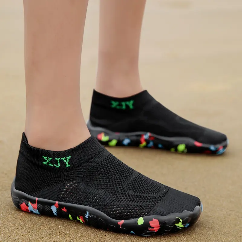 Kids Beach Water Shoes Aqua Shoes, Anti-Slip Waterproof Quick-Dry Breathable Slip-On, Unisex for Boys & Girls Toddlers, Summer Footwear