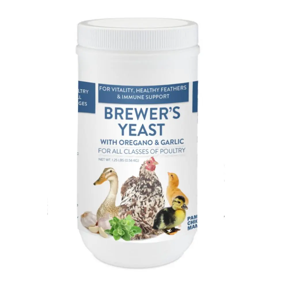 Brewer's Yeast with Garlic Oregano & Echinacea for Adult Chickens Baby Chicks Ducks Ducklings Food Feeding Nutritious Dietary Supplement