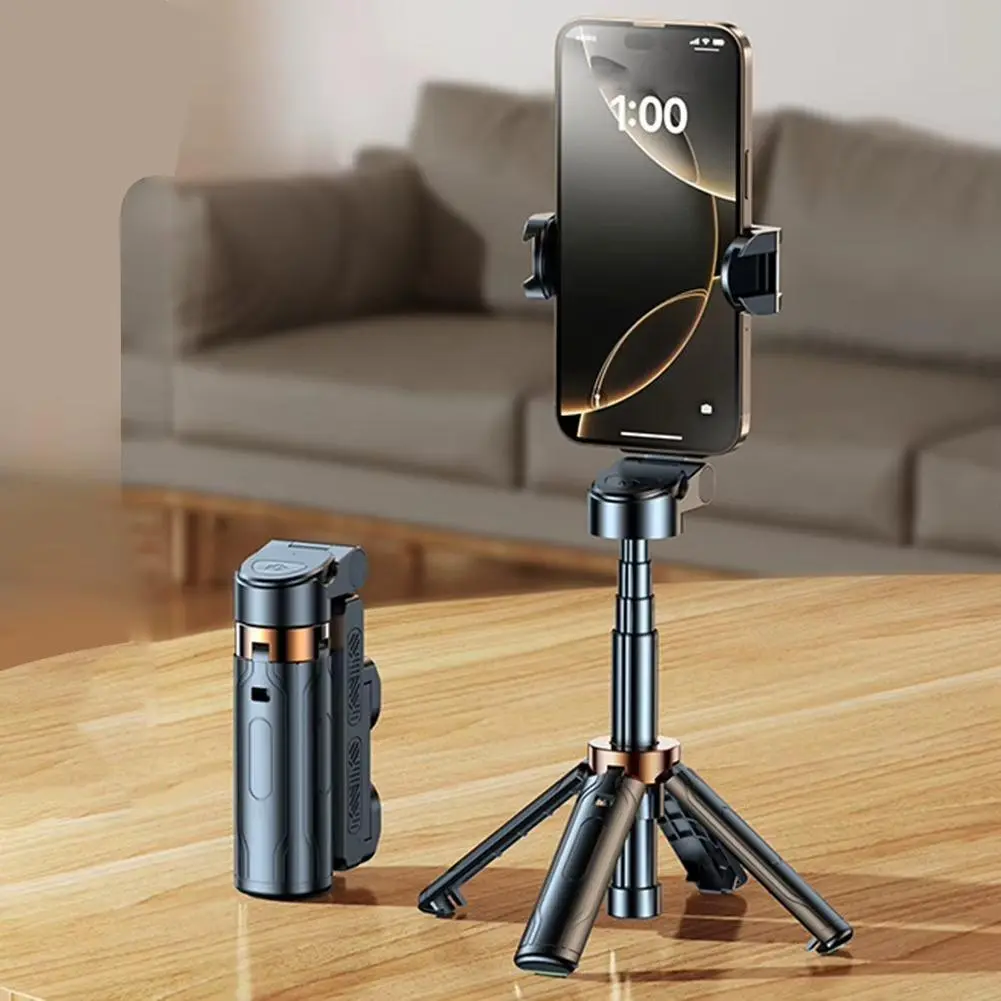 Selfie Stick Tripod, Smartphone Selfie Stick, Travel Tripod, Extendable Grip Phone Tripod with Detachable Remote, 3-in-1 Mini Phone Grip, Vlog Live Streaming Photography Tool, Selfie Accessories