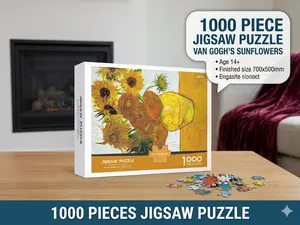 Jigsaw puzzle 1000 pieces, suitable for adults and families (sunflower) Pieces fit together perfectly to improve memory