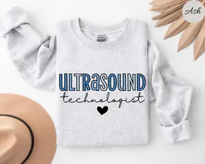 Ultrasound Tech ST-Shirt / Sweatshirt / Hoodie , Sonographer RDMS Grad Crewneck Rad Tech Cotton Fabric