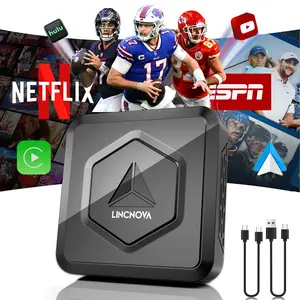 Ai Box-Stream Box Wi-Fi and Bluetooth Connectivity, Supports ESPN, Youtube, Netflix and Hulu for OEM Wired Carplay with a free 4 in 1 charging cable, limited time!