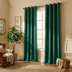 2 Panel Curtain Set, 52x95in Grommet Blackout Fully Opaque Solid Color, 100% Light-Blocking, Thick, Wrinkle-Free, High-End Household Textile, Curtains for Bedroom, L69