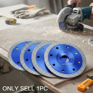Professional Diamond Cutting Disc Set - Wet/Dry Use, Noise-Reducing Cooling Slots, Reinforced Segments, Fits Angle Grinders & Tile Cutters, Ideal for Ceramic, Granite & Stone, Durable & Heat-Resistant