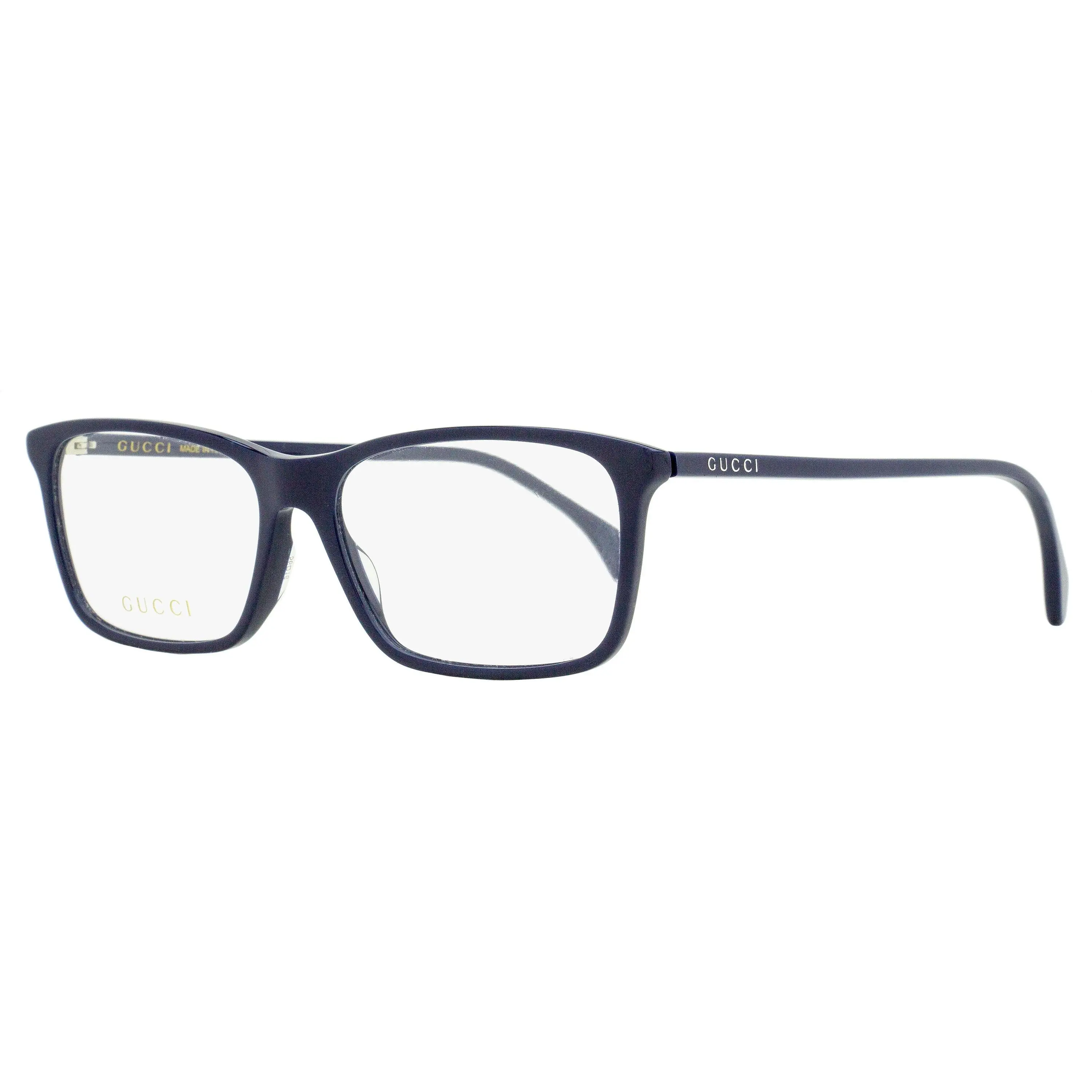 Gucci Full Rim Lightweight Acetate Eyeglasses - GG0553O 007, Dark Blue, 56mm, Bold Fashion-Forward Designs, Iconic GG Logo, Hot Print Lettering, Demo Lenses Included, Luxury Craftsmanship, Signature Details, Male, Eyewear Fashion