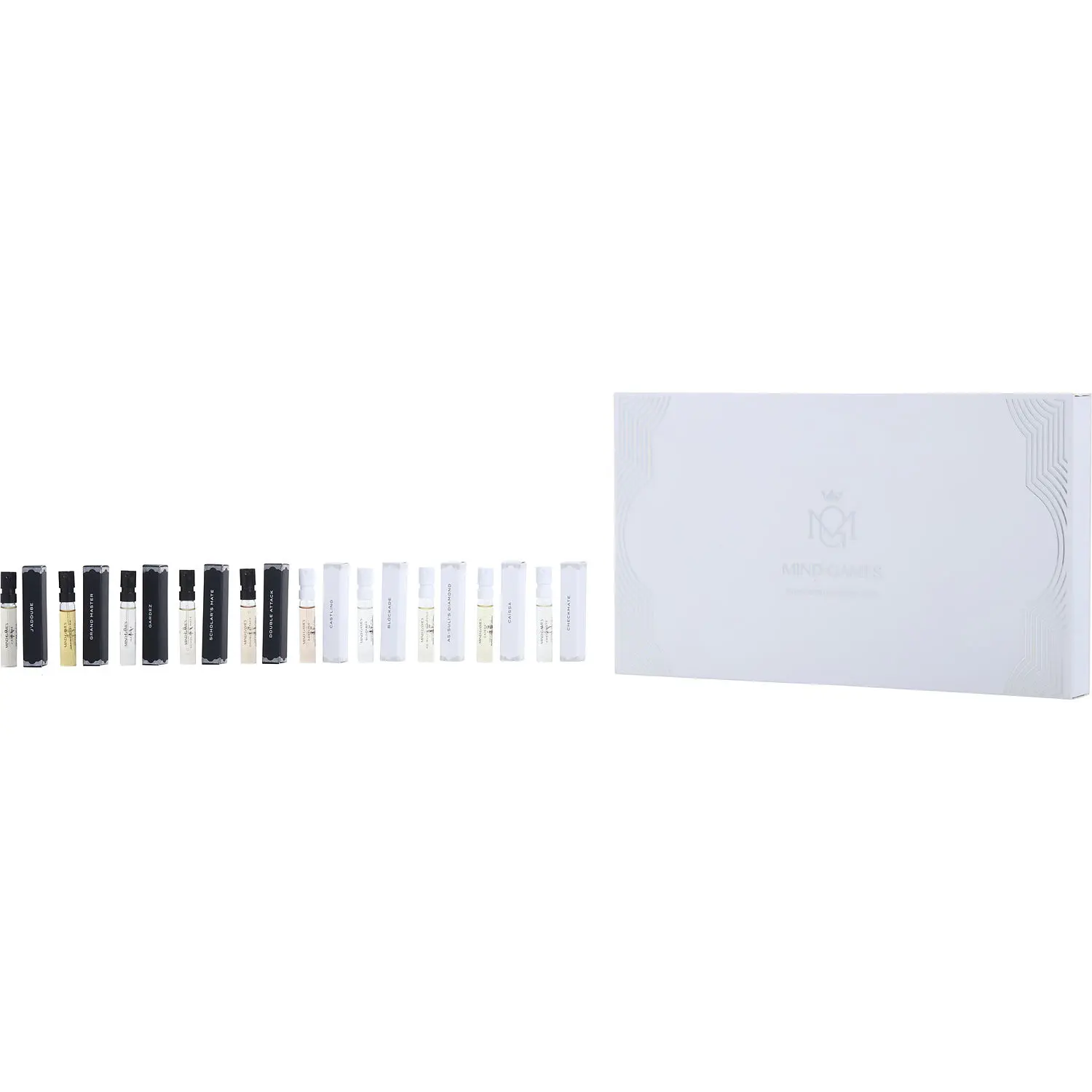 Mind Games Variety Set-Artisan Collection With As-Suli's Diamond & Blockade & Castling & Checkmate & Double Attack & J'adoube & Gardez & Grand Master & Scholar's Mate & Caissa And All Are Extrait De Parfum Spray Vials For Unisex