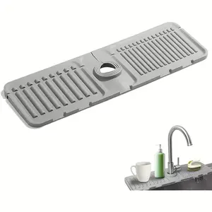 1 PCS Non-Slip Splash Guard Sink Mat – Quick-Dry Bathroom & Kitchen Drain Protector, Easy-to-Clean Minimalist Pad