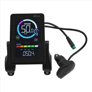 M7C-2 Electric Bike LCD Display Meter 24V 36V 48V 60V E Scooter LCD Panel with USB UART for Mountain Electric Bike 5PIN