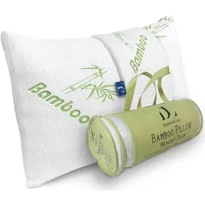 Dreamfield Bamboo Memory Foam Pillow KING - Eco-Friendly & Comfortable for Deep Sleep