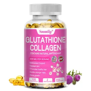 Soomiig Glutathione Collagen Health Supplement - Supports Smooth Hair and Healthy Skin -120 Capsules